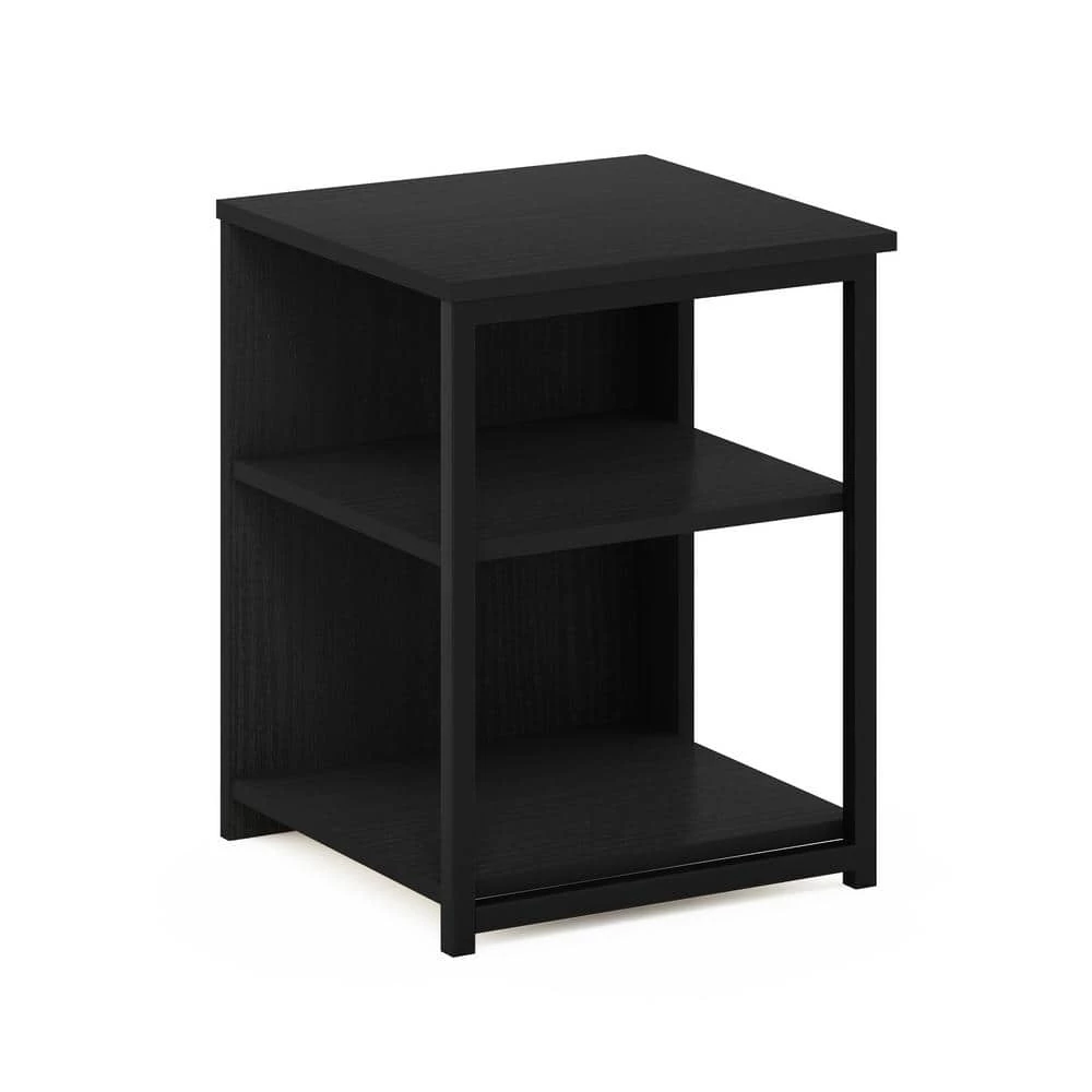 Camnus 15.2 in. Americano/Black Rectangle Wood End Table with Metal Frame by Furinno 1 Camnus 15.2 in. Americano/Black Rectangle Wood End Table with Metal Frame by Furinno