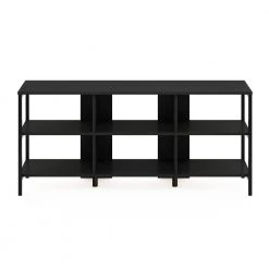 Camnus 53.2 in. Americano/Black TV Stand Fits TV's up to 60 in. with Shelves by Furinno -Furinno Sales americano black furinno tv stands 20254ambk 4f 1000