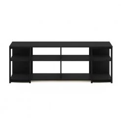Camnus 56.3 in. Americano/Black TV Stand Fits TV's up to 65 in. with Shelves by Furinno -Furinno Sales americano black furinno tv stands 20255ambk 4f 1000