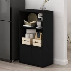 48 in.JAYA Americano Kitchen Storage Shelf with Cabinet by Furinno -Furinno Sales americano furinno accent cabinets 21031am 31 1000