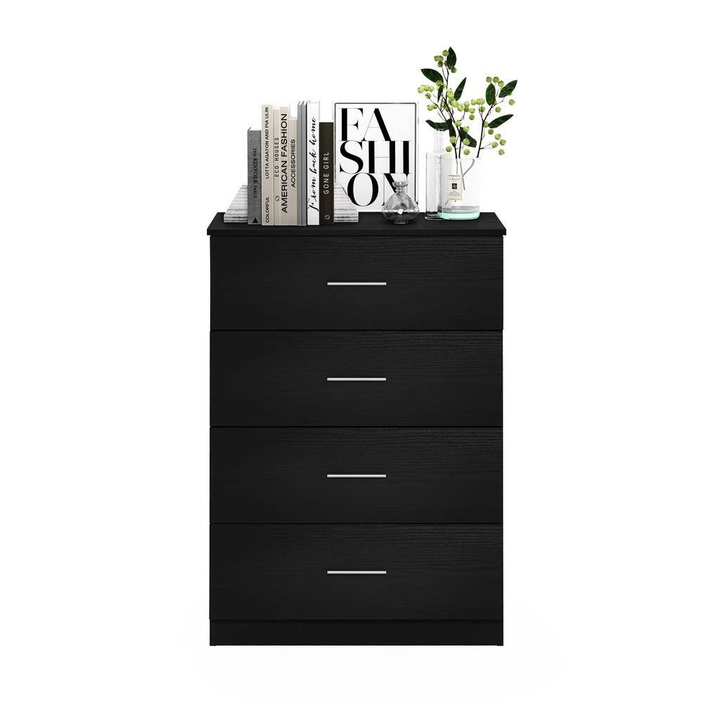 Tidur Simple Design Americano 4 Drawer Dresser (40.16 in. H x 27.72 in. W x 15.75 in. D) by Furinno 5 Tidur Simple Design Americano 4 Drawer Dresser (40.16 in. H x 27.72 in. W x 15.75 in. D) by Furinno - Image 5