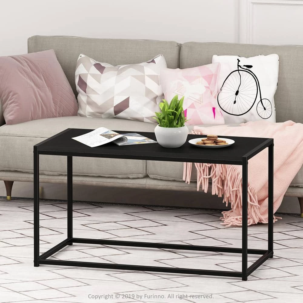 Camnus Modern Living 30 in. Black Medium Rectangle Wood Coffee Table by Furinno 1 Camnus Modern Living 30 in. Black Medium Rectangle Wood Coffee Table by Furinno