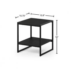 Camnus Modern Living Americano 2-Tier End Table by Furinno -Furinno Sales americano furinno end side tables fm19122am 40 1000