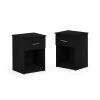 Tidur 1-Drawer Americano Nightstands with Handle 24.14 in. H x 17.72 in. W x 15.67 in. D (Set of 2) by Furinno