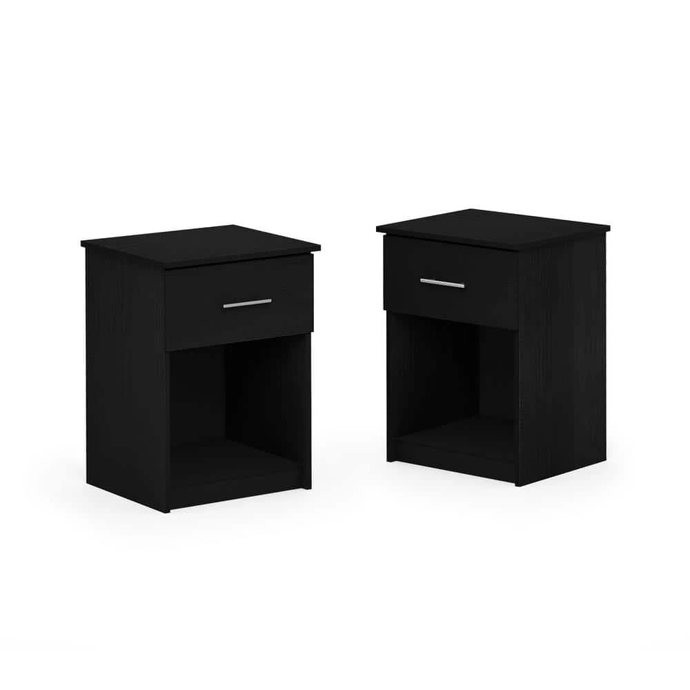 Tidur 1-Drawer Americano Nightstands with Handle 24.14 in. H x 17.72 in. W x 15.67 in. D (Set of 2) by Furinno 1 Tidur 1-Drawer Americano Nightstands with Handle 24.14 in. H x 17.72 in. W x 15.67 in. D (Set of 2) by Furinno