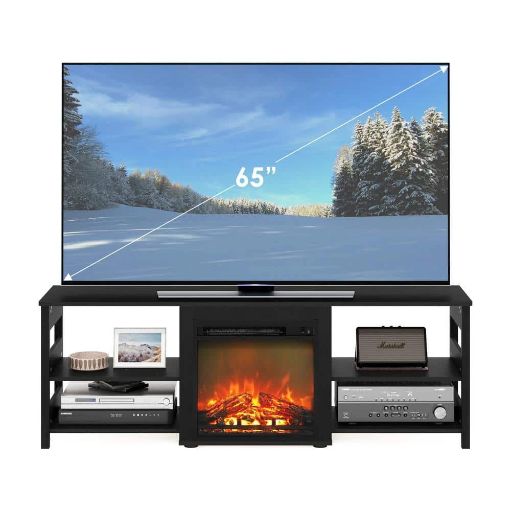 Modern 63 in. Americano TV Stand Fits TV's up to 70 in. with Electric Fireplace by Furinno 6 Modern 63 in. Americano TV Stand Fits TV's up to 70 in. with Electric Fireplace by Furinno - Image 6