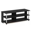 Sully 41 in. Americano/Stainless Steel Wood TV Stand Fits TVs Up to 50 in. with Open Storage by Furinno