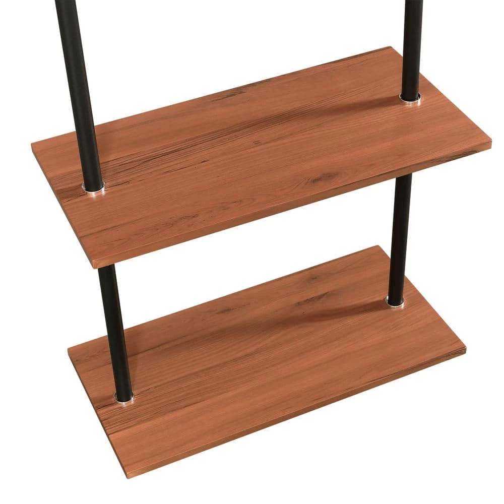 Wyatt Antique Espresso 2-Shelf Retro Garment Rack by Furinno 5 Wyatt Antique Espresso 2-Shelf Retro Garment Rack by Furinno - Image 5