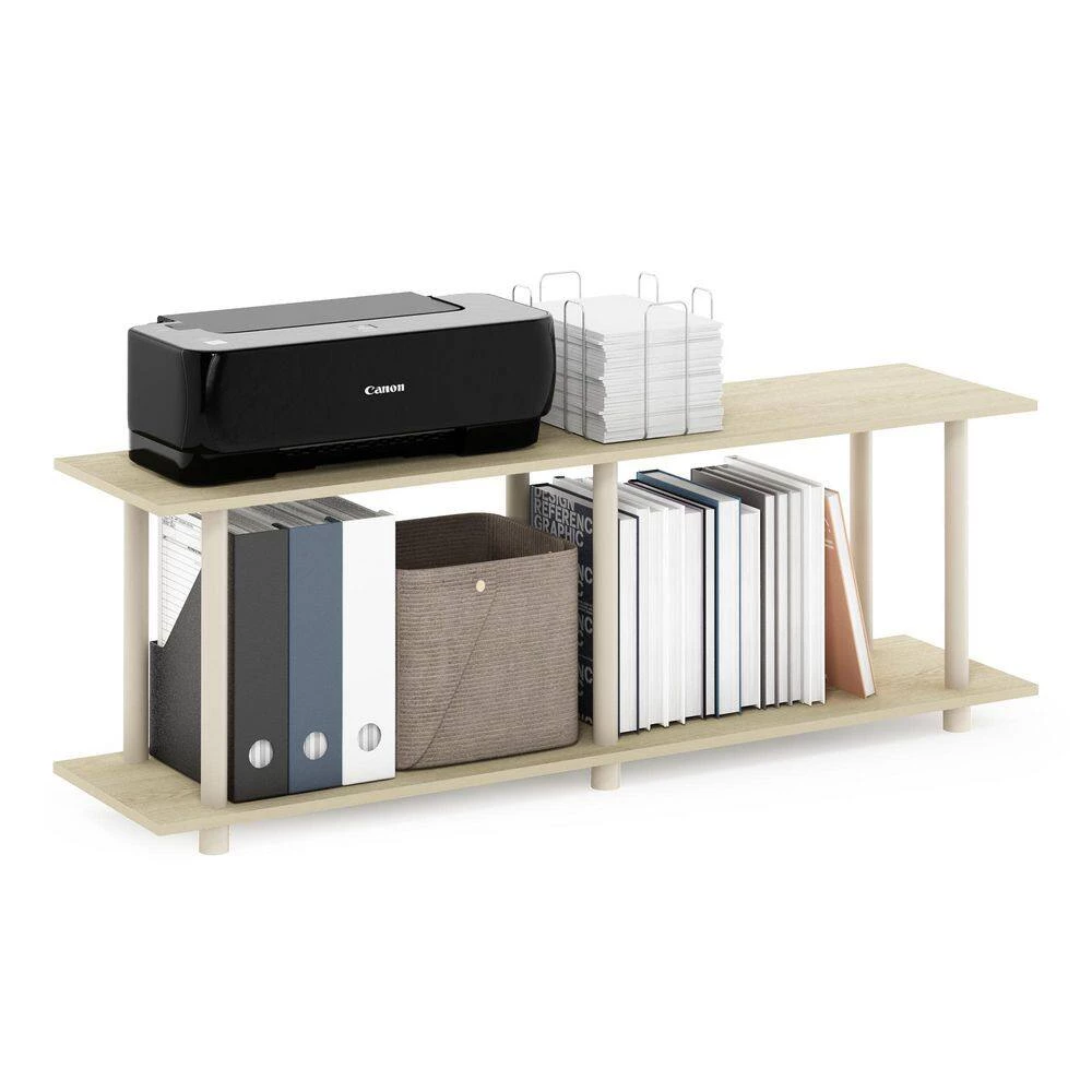 Turn-N-Tube 47.2 in. Bauhaus Oak/Beige Rectangle Wood No Tools Modern End Table by Furinno 2 Turn-N-Tube 47.2 in. Bauhaus Oak/Beige Rectangle Wood No Tools Modern End Table by Furinno - Image 2