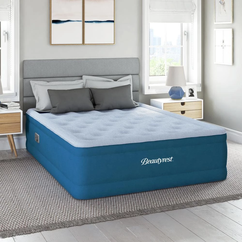Comfort Plus 18 in. Queen Air Mattress with Sure-Lock Built-in Pump by Beautyrest 1 Comfort Plus 18 in. Queen Air Mattress with Sure-Lock Built-in Pump by Beautyrest