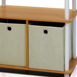 29.75 in. Beech/White Wood 3-shelf Etagere Bookcase with Open Back by Furinno 6 29.75 in. Beech/White Wood 3-shelf Etagere Bookcase with Open Back by Furinno -Furinno Sales beech furinno bookcases bookshelves 99152be wh iv 4f 1000