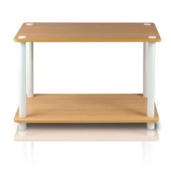 Turn-N-Tube Beech End Table with Shelf (2-Pack) by Furinno