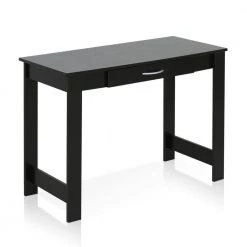 JAYA 39.2 in. Black Computer Desk with Drawer by Furinno -Furinno Sales black furinno computer desks 15108bkw c3 1000