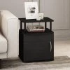 Jaya Utility Design 24 in. Black End Table (Set of 2) by Furinno