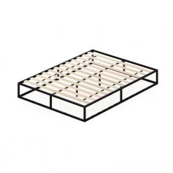 Angeland Monaco Queen Wood Slats Metal Bed Frame Foundation by Furinno