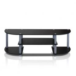 Turn-S-Tube 47 in. Black Particle Board TV Stand Fits TVs Up to 42 in. with Open Storage by Furinno