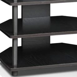 Turn-N-Tube 24 in. Black Particle Board TV Stand Fits TVs Up to 32 in. with Open Storage by Furinno 9 Turn-N-Tube 24 in. Black Particle Board TV Stand Fits TVs Up to 32 in. with Open Storage by Furinno -Furinno Sales black furinno tv stands 15093bw bk 1d 1000
