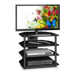 Turn-N-Tube 24 in. Black Particle Board TV Stand Fits TVs Up to 32 in. with Open Storage by Furinno 10 Turn-N-Tube 24 in. Black Particle Board TV Stand Fits TVs Up to 32 in. with Open Storage by Furinno -Furinno Sales black furinno tv stands 15093bw bk 77 1000