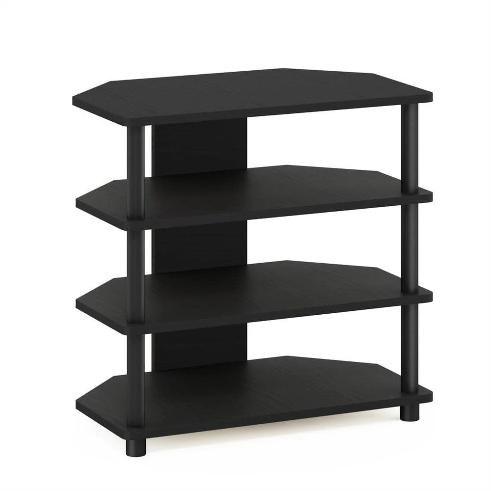 Turn-N-Tube 24 in. Black Particle Board TV Stand Fits TVs Up to 32 in. with Open Storage by Furinno 2 Turn-N-Tube 24 in. Black Particle Board TV Stand Fits TVs Up to 32 in. with Open Storage by Furinno - Image 2