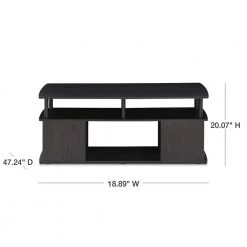 Jaya 48 in. Blackwood Large Rectangle Wood Coffee Table with Shelf by Furinno -Furinno Sales blackwood furinno coffee tables 15115bkw 40 1000