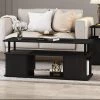 Jaya 48 in. Blackwood Large Rectangle Wood Coffee Table with Shelf by Furinno