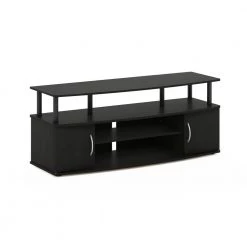 JAYA 47 in. Blackwood Particle Board TV Stand Fits TVs Up to 50 in. with Cable Management by Furinno -Furinno Sales blackwood furinno tv stands 15113bkw 4f 1000
