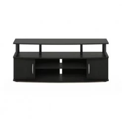 JAYA 47 in. Blackwood Particle Board TV Stand Fits TVs Up to 50 in. with Cable Management by Furinno -Furinno Sales blackwood furinno tv stands 15113bkw c3 1000
