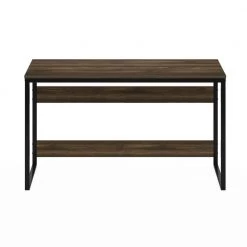 Moretti Modern Lifestyle 52 in. Columbia Walnut Computer Desk by Furinno -Furinno Sales columbia walnut furinno computer desks fm21021cwn c3 1000