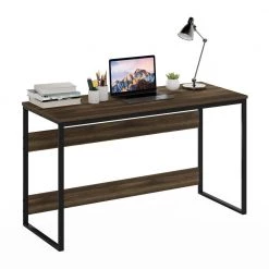 Moretti Modern Lifestyle 52 in. Columbia Walnut Computer Desk by Furinno -Furinno Sales columbia walnut furinno computer desks fm21021cwn e1 1000