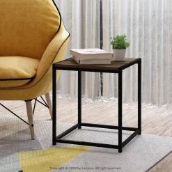 Camnus Modern Living Columbia Walnut End Table by Furinno -Furinno Sales columbia walnut furinno end side tables fm19121cwn 31 1000