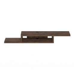 Indo 60 in. Columbia Walnut Floating TV Stand Fits TVs Up to 66 in. with Wall Mount Feature by Furinno -Furinno Sales columbia walnut furinno tv stands fr21024cwn 4f 1000