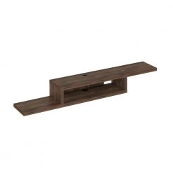 Indo 60 in. Columbia Walnut Floating TV Stand Fits TVs Up to 66 in. with Wall Mount Feature by Furinno