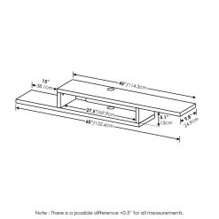 Indo 60 in. Columbia Walnut Floating TV Stand Fits TVs Up to 66 in. with Wall Mount Feature by Furinno -Furinno Sales columbia walnut furinno tv stands fr21024cwn c3 1000