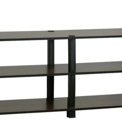 Turn-N-Tube 47 in. Dark Brown Particle Board TV Stand Fits TVs Up to 42 in. with Open Storage by Furinno 10 Turn-N-Tube 47 in. Dark Brown Particle Board TV Stand Fits TVs Up to 42 in. with Open Storage by Furinno -Furinno Sales dark brown furinno tv stands tv14038dbr bk 4f 1000