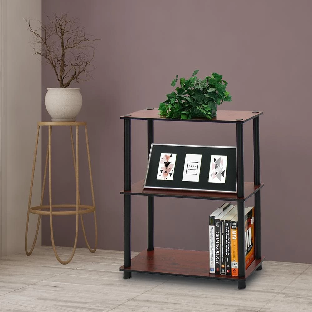 Turn-N-Tube Dark Cherry Compact Open Bookcase by Furinno 6 Turn-N-Tube Dark Cherry Compact Open Bookcase by Furinno - Image 6