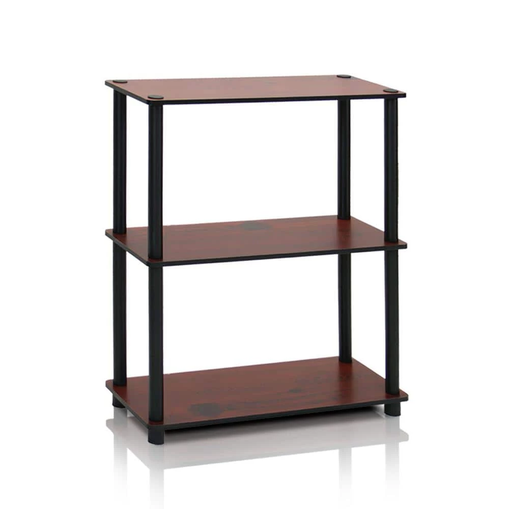 Turn-N-Tube Dark Cherry Compact Open Bookcase by Furinno 1 Turn-N-Tube Dark Cherry Compact Open Bookcase by Furinno