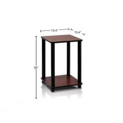 Turn N Tube Dark Cherry Simple End Table by Furinno -Furinno Sales dark cherry black furinno end side tables 99800r dc bk 40 1000