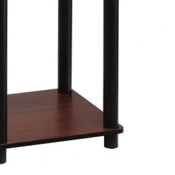 Turn N Tube Dark Cherry Simple End Table by Furinno -Furinno Sales dark cherry black furinno end side tables 99800r dc bk 4f 1000