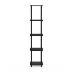 Turn-N-Tube Espresso Corner Open Bookcase by Furinno 10 Turn-N-Tube Espresso Corner Open Bookcase by Furinno -Furinno Sales espresso black furinno bookcases bookshelves 99132ex bk 1f 1000