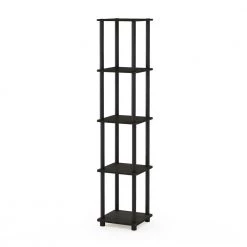 Turn-N-Tube Espresso Corner Open Bookcase by Furinno 11 Turn-N-Tube Espresso Corner Open Bookcase by Furinno -Furinno Sales espresso black furinno bookcases bookshelves 99132ex bk 31 1000