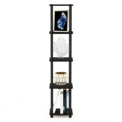 Turn-N-Tube Espresso Corner Open Bookcase by Furinno 8 Turn-N-Tube Espresso Corner Open Bookcase by Furinno -Furinno Sales espresso black furinno bookcases bookshelves 99132ex bk c3 1000