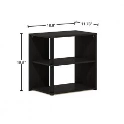 Romain Espresso/Black 2-Tier End Table by Furinno -Furinno Sales espresso black furinno end side tables 20308exbk 40 1000