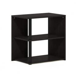 Romain Espresso/Black 2-Tier End Table by Furinno