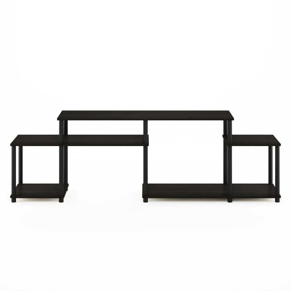 Turn-N-Tube Handel 72.24 in. Espresso and Black TV Stand Fits TV's up to 55 in. with Open Storage by Furinno 1 Turn-N-Tube Handel 72.24 in. Espresso and Black TV Stand Fits TV's up to 55 in. with Open Storage by Furinno
