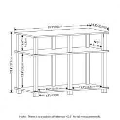 Romain Turn-N-Tube 31.5 in.Espresso/Black TV Stand Fits TV's up to 40 in. by Furinno -Furinno Sales espresso black furinno tv stands 20313exbk 4f 1000