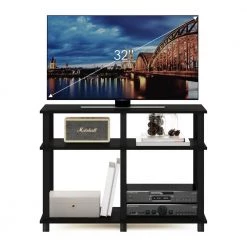 Romain Turn-N-Tube 31.5 in.Espresso/Black TV Stand Fits TV's up to 40 in. by Furinno -Furinno Sales espresso black furinno tv stands 20313exbk 77 1000