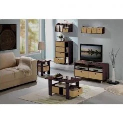 Espresso and Brown Storage Chest by Furinno 16 Espresso and Brown Storage Chest by Furinno -Furinno Sales espresso brown furinno accent cabinets 11159ex br 44 1000