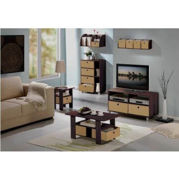 Espresso and Brown Storage Chest by Furinno 7 Espresso and Brown Storage Chest by Furinno - Image 7