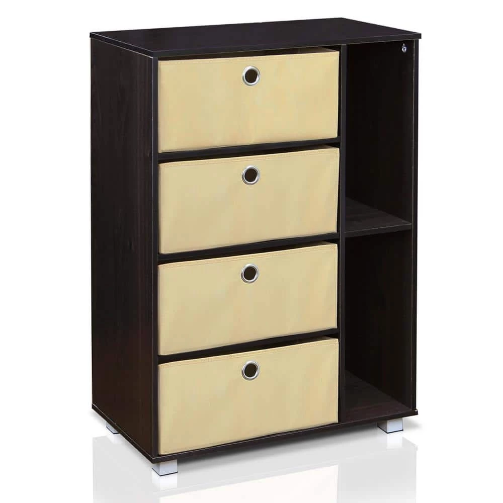 Espresso and Brown Storage Chest by Furinno 1 Espresso and Brown Storage Chest by Furinno