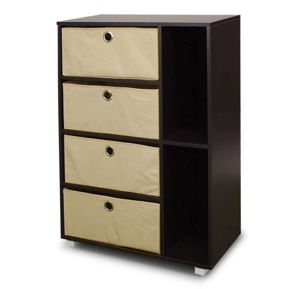 Espresso and Brown Storage Chest by Furinno 9 Espresso and Brown Storage Chest by Furinno - Image 9